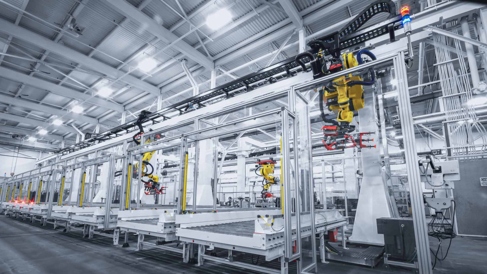 Línea de producción industrial automatizada